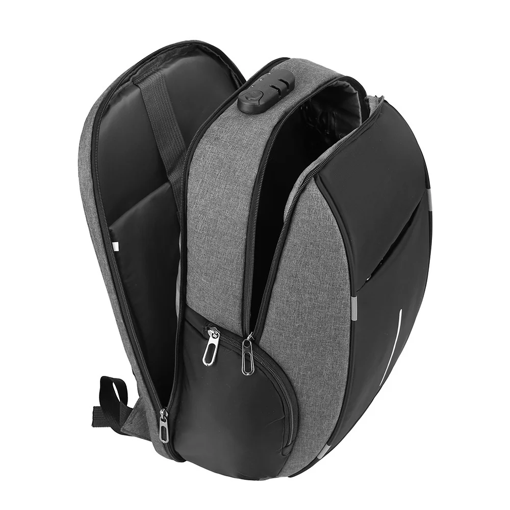 Oxford cloth backpack male USB rechargeable student schoolbag fashion business password anti-theft computer bag