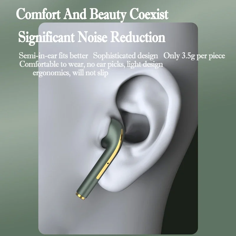TWS J18 Bluetooth Earphones True Wireless Stereo HIFI Headphone Audio Earbuds Sports Headset With Microphone headphones 5