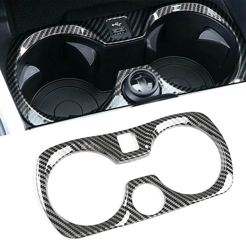 

Car Styling Carbon Fiber Color Water Cup Holder Frame Cover Trim Sticker for BMW G20 G28 2019 2020 2021 Interior Accessories