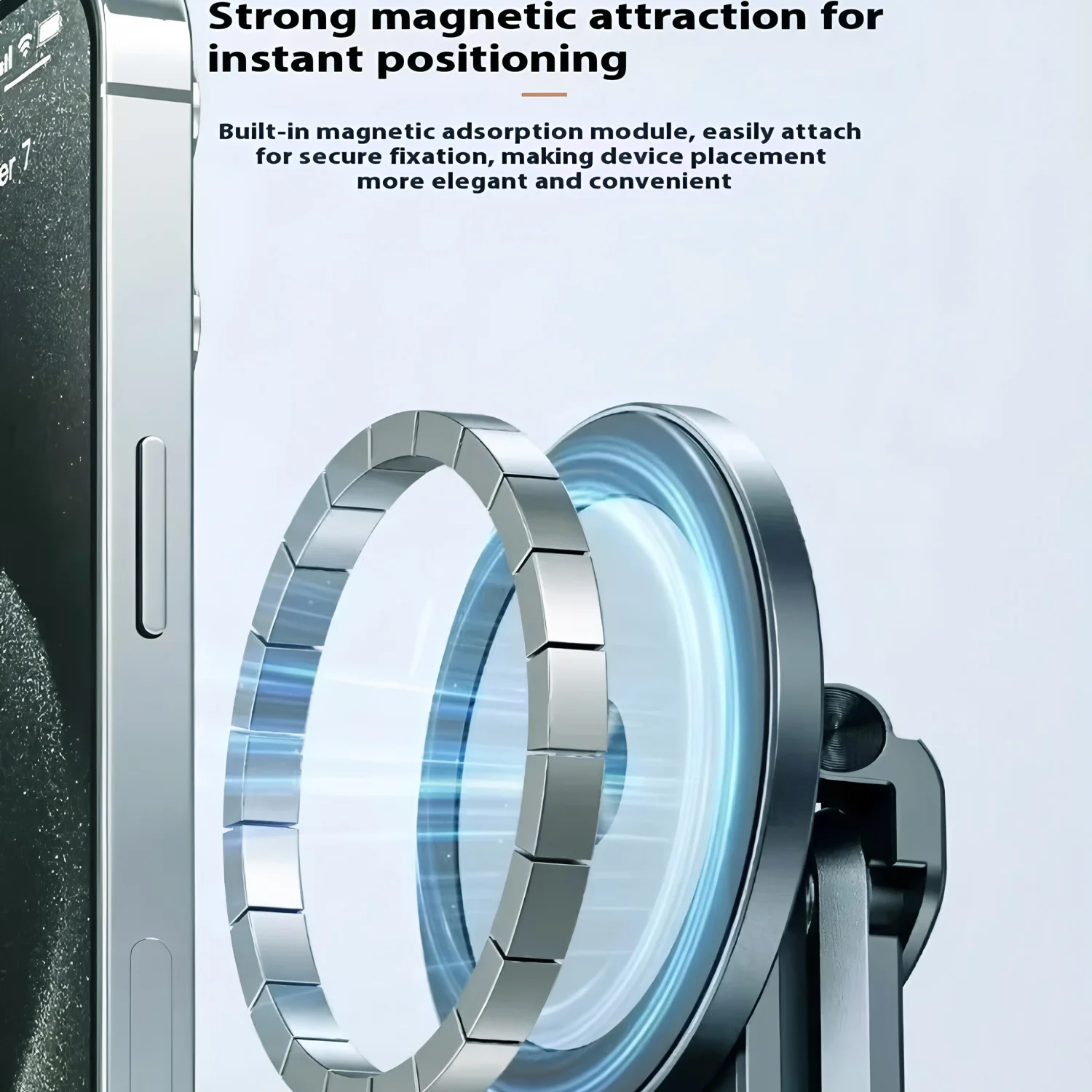 휴대용 자석식 휴대폰 거치대 & 셀카봉 3-in-1 접이식 삼각대 스탠드 (아이폰, 아이패드, 태블릿, 노트북, 데스크탑용)