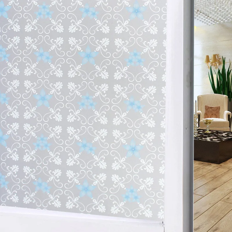 60/70cm Variety of frosted glass film balcony bathroom kitchen living room bedroom sliding door sunscreen opaque window film