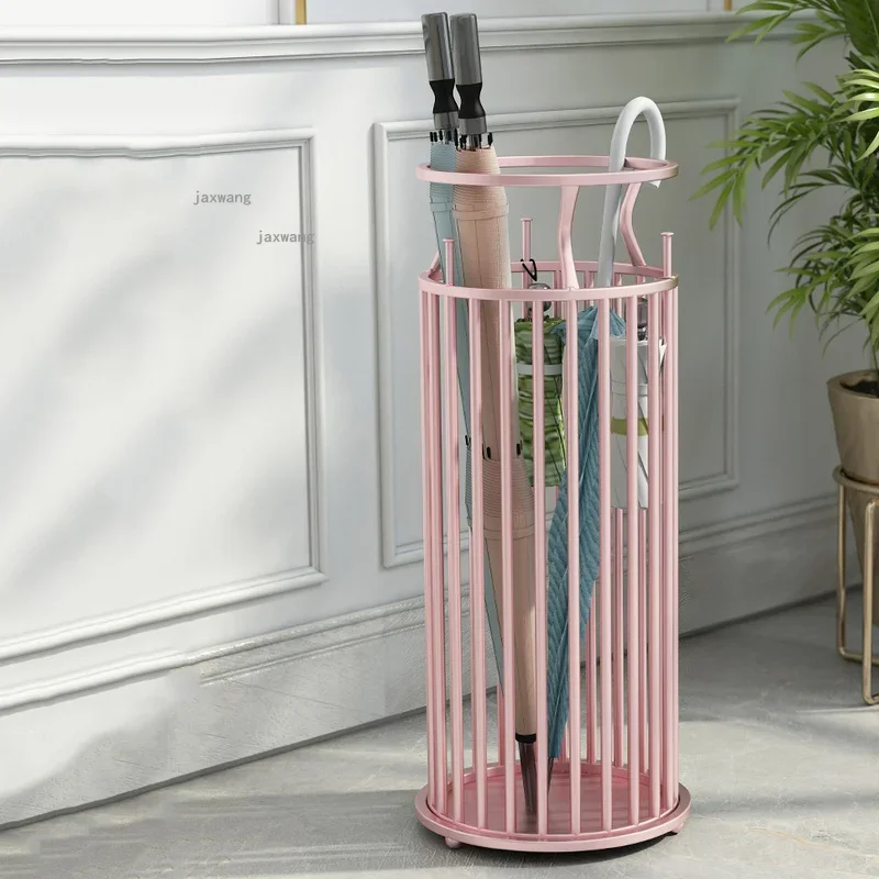 Nordic Wrought Iron Restaurant Umbrella Stands for Hotel Lobby Hallway Porch Umbrella Holder Household Furniture Bucket