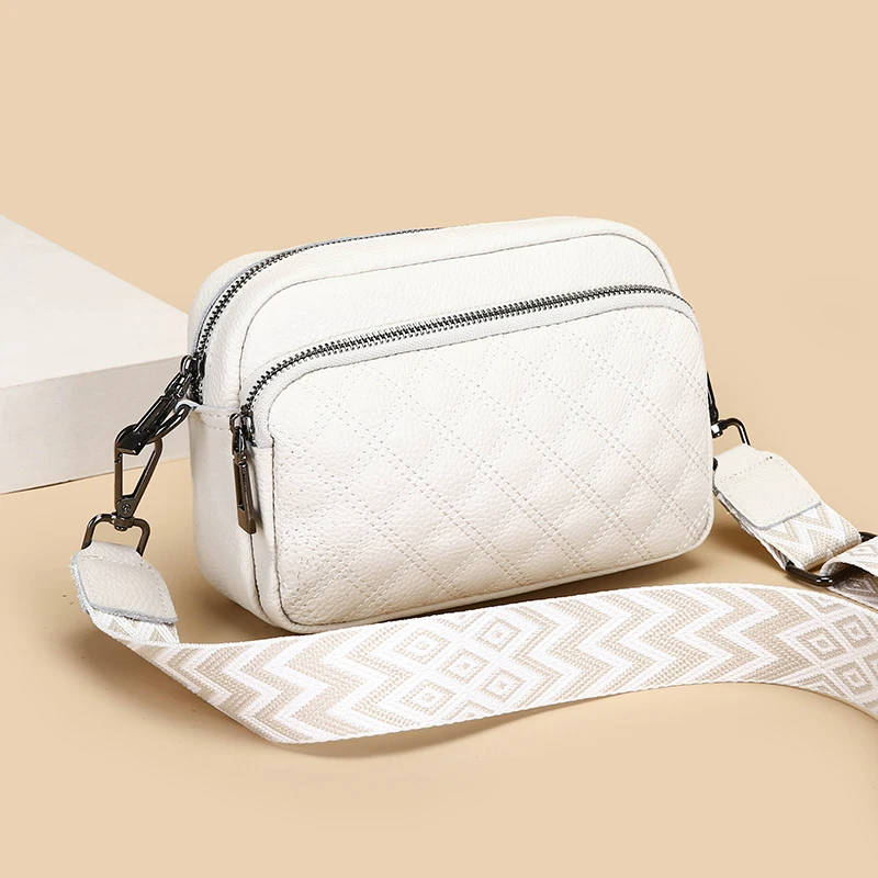 Genuine Leather Crossbody Bag - Side
