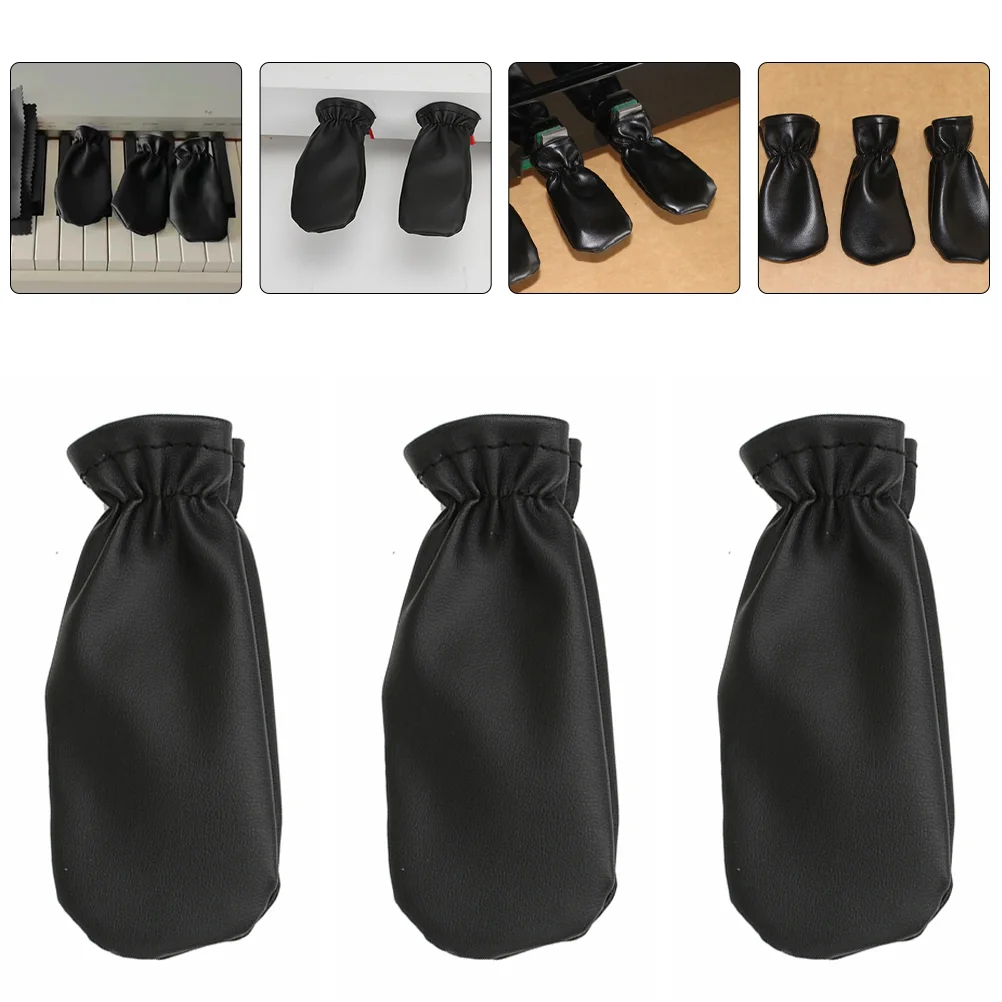 

3 Pcs Piano Pedal Sleeve Cover Protector Foot Pad Accessory Tuning Kit Protective Case