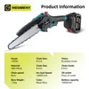 NEWBENY 8 Inch Brushless Electric Saw With Oiler Cordless Woodworking Garden Pruning Saw Power Tools For Makita 18V Battery 2