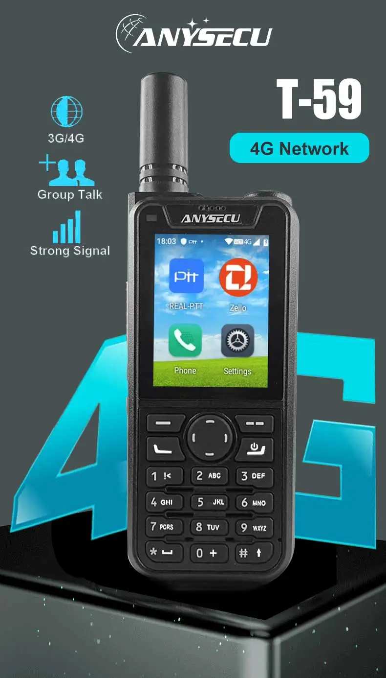4G Network Radio T59 Android 9.0 WIFI GPS Unlock LTE/WCDMA/GSM Mobile Phone Work