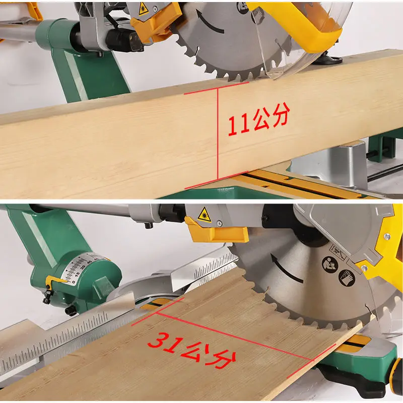 Multifunctional Circular Saw Cutting Miter Saw Aluminum Machine 8Inch Woodworking Tool, Aluminum Alloy Table Bevel saw