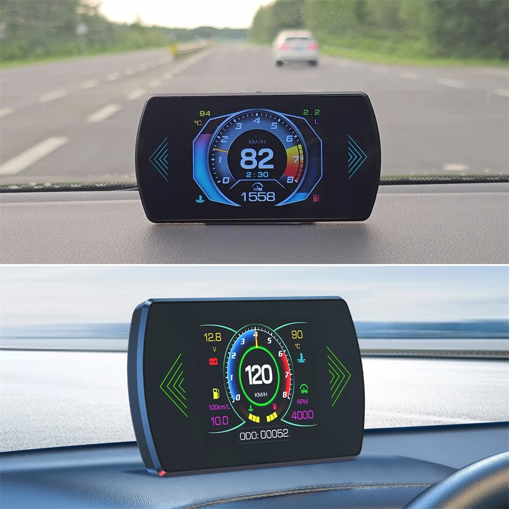 Car Head Up Display OBD2 Car Smart Digital Meter Speed Fuel Read Fault Code Driving Computer HUD