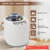 사우나 Portable Steam Sauna 1 Person Folding Sauna Tent at Home with 900W & 2L Steamer Generator Home SPA Blue 찜질 3