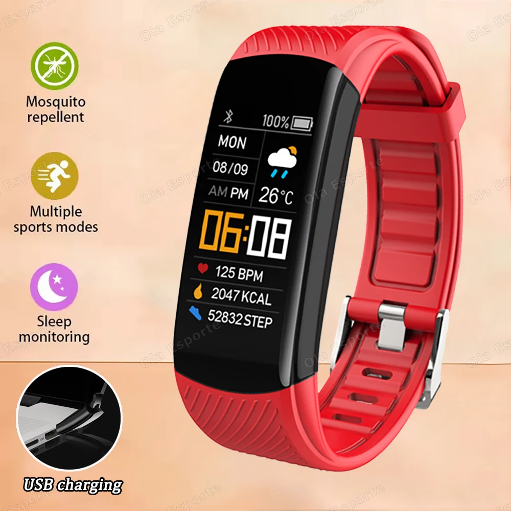 Akıllı saat Erkek Kadın Bluetooth Adım Sayma Spor Bilezik Spor Izci Nabız Kan Basıncı Uyku Akıllı Bilezik Yeni