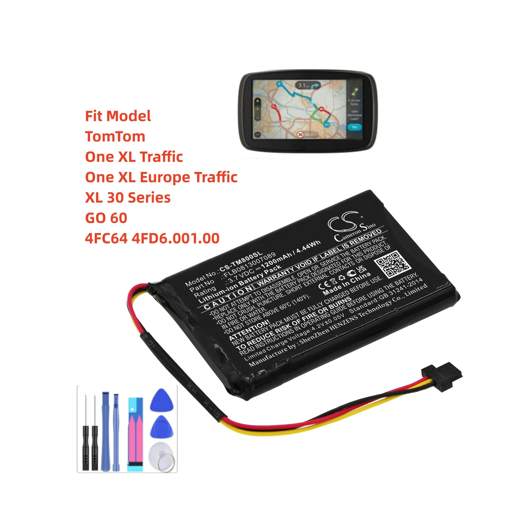 Gps, Batteria Navigator Per Tomtom Muslimatexplafas One Xl Traffic Xl Europe Traffic Xl 30 Series 4 Fc64 4 Fd6.001.00