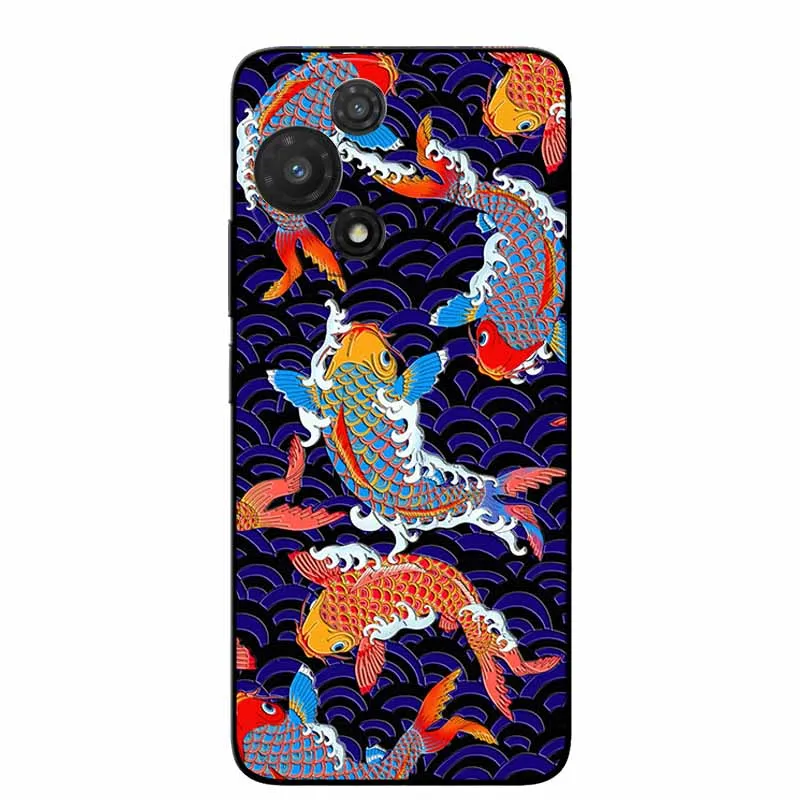 3D Cartoon Embossed Retro Silicone Case with Anime Bumper