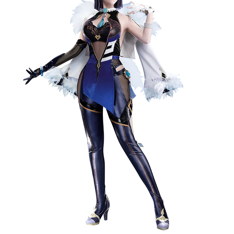 

Game Genshin Impact New Account Cosplay Full Suit Anime Yelan Costumes Halloween Woman Clothes Bodysuit Coat God Eye Accessories