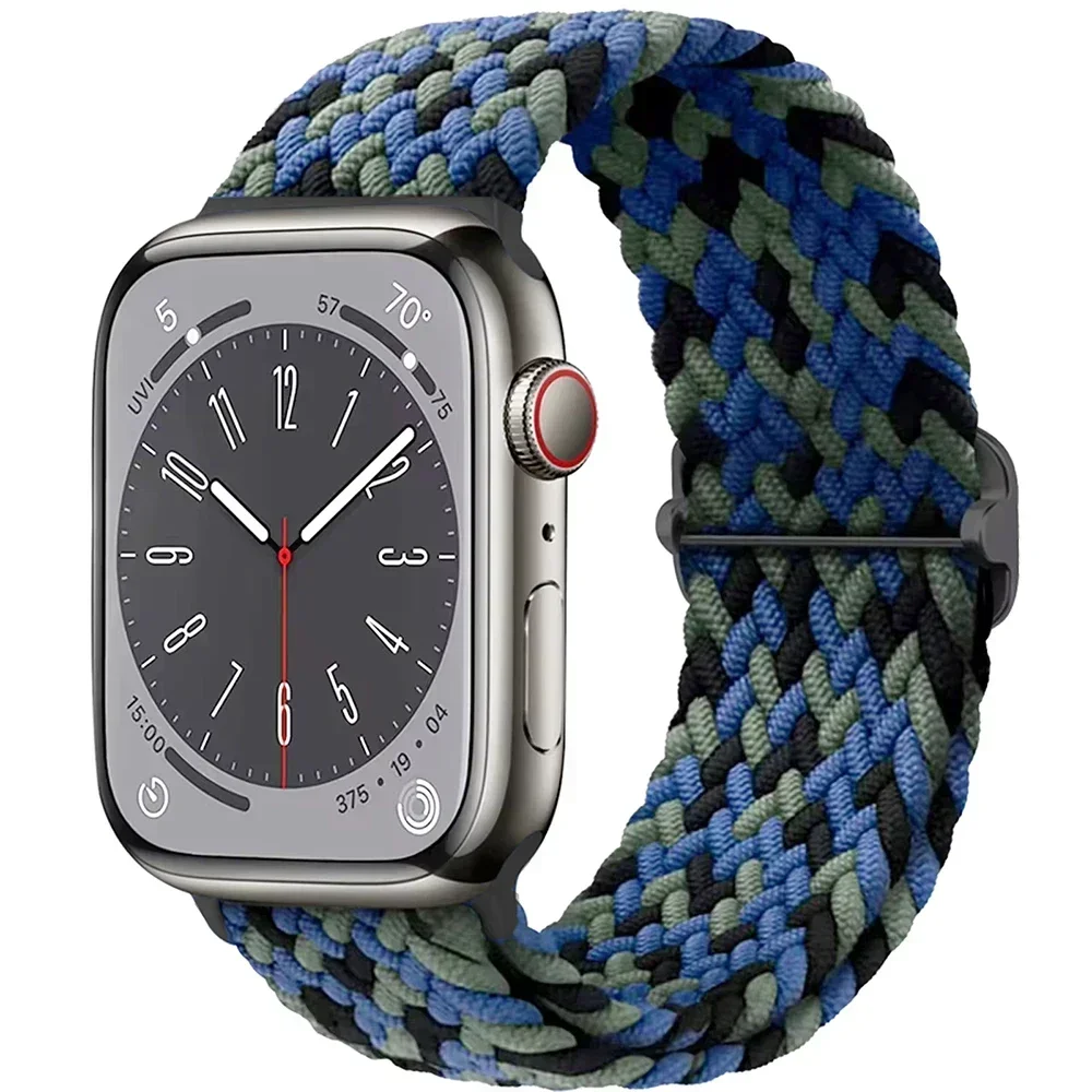 Braided Elastic Adjustable Watch Band with Strap Bracelet Design