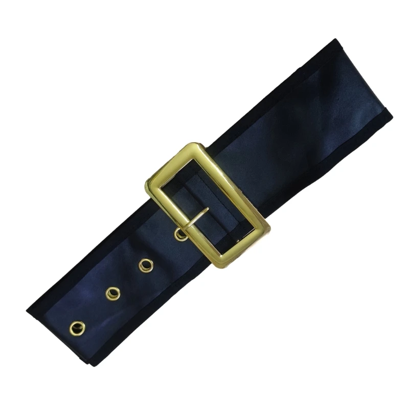 Christmas Santa Belt for Adults Adjustable Black Belts Men Women Santa Belt for Christmas Cosplay Costume Accessory