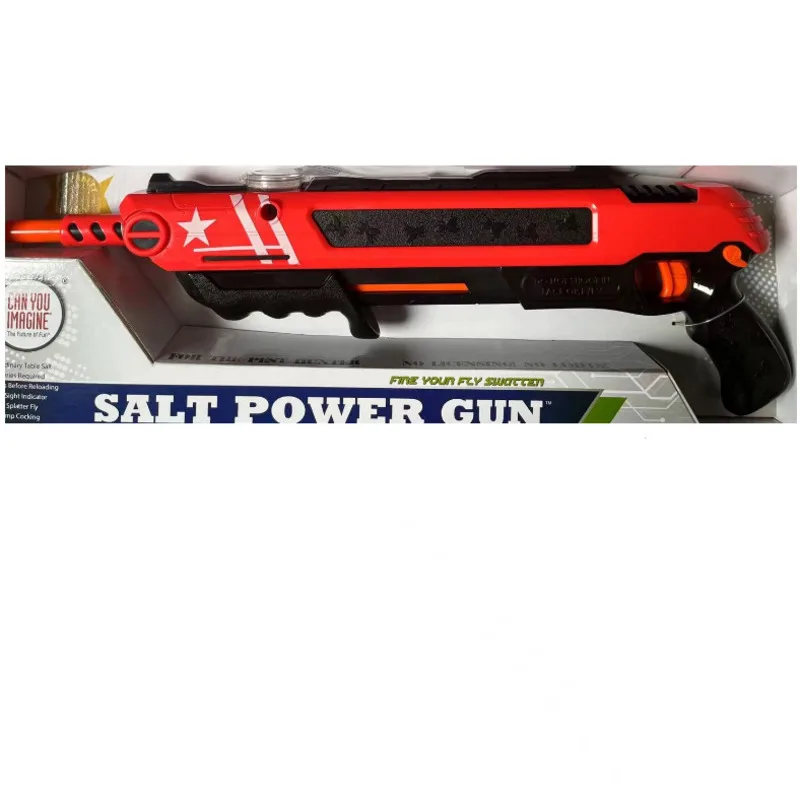 Upgraded Fly And Mosquito Slayer Simulation Toy Gunner Handle Salt Power Gun Practical Gun Adult PlasticColor Box New 3.0 New 4
