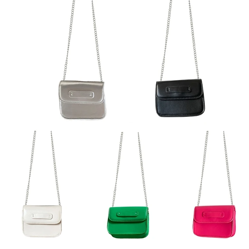 

2023 New Women Chain Strap Crossbody Bag Fashion PU Leather Shoulder Bag Solid Color Lipstick Bag Small Phone Bag