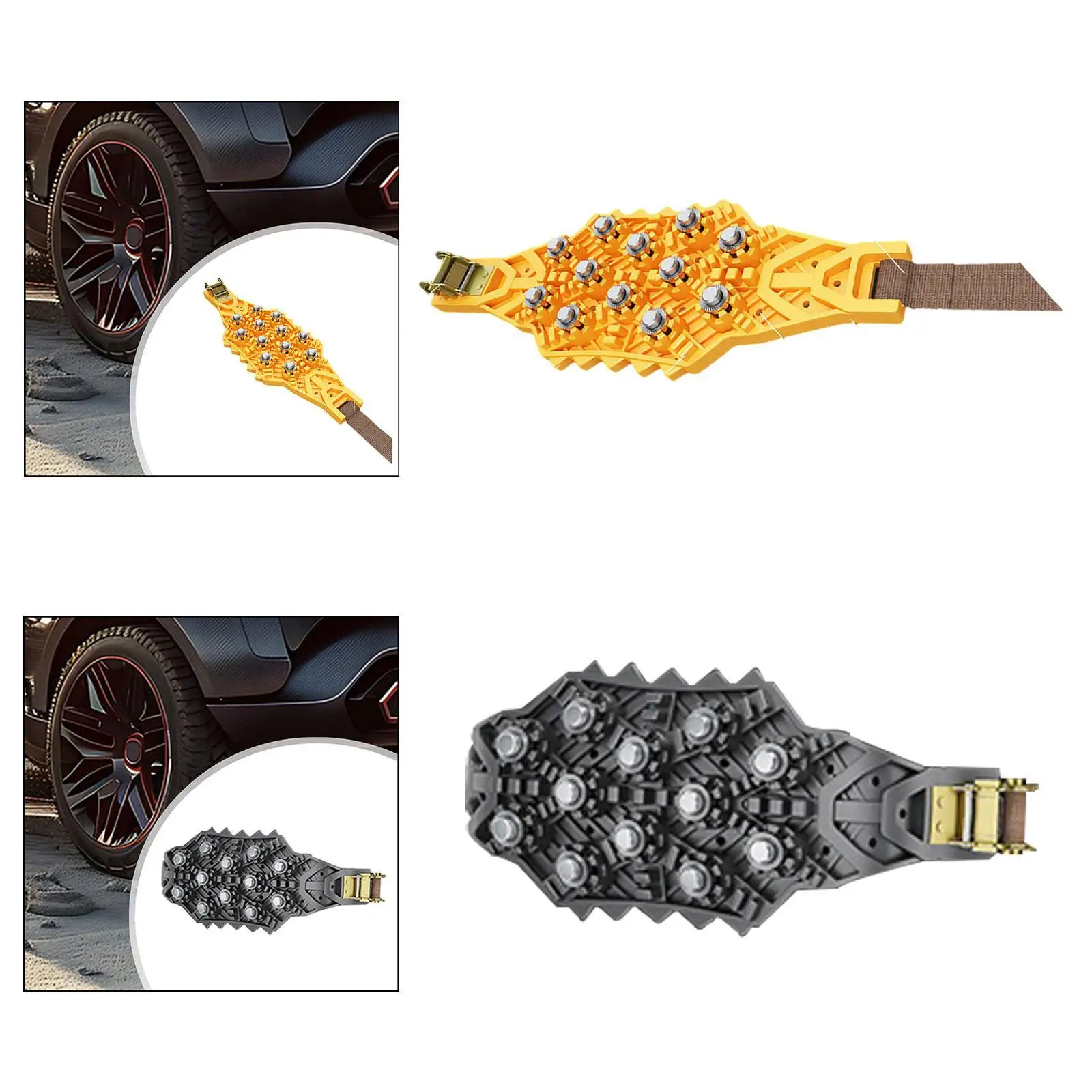 Car Snow Chain Anti Skid Chain Cycling Accessory Snow Grips Emergency Tire