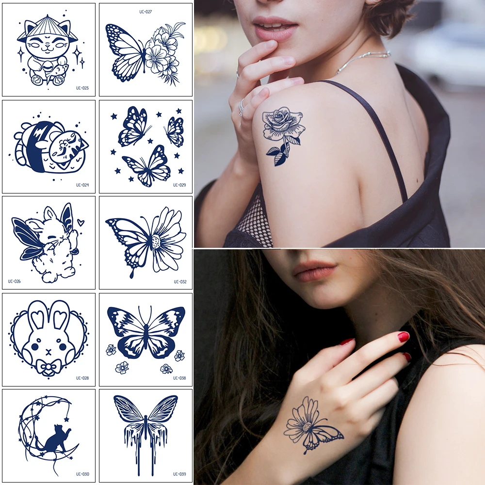

Herbal Juice Tattoo Sticker Semi-permanent Long-lasting Tattoo Temporary Waterproof Fake Tattoo for Women Arm Chest Body Makeup