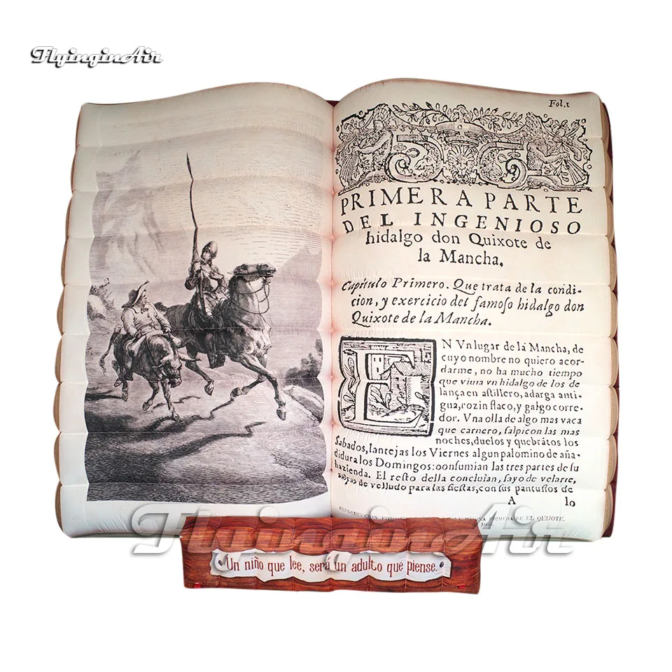 

Удивительная Большая Надувная книга Реплика докиксота испанская новая работа для проведения мероприятий