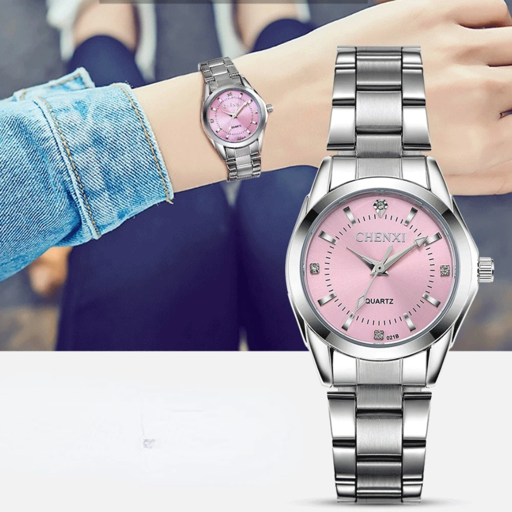 Women's Luxury Stainless Steel Luminous Quartz Wristwatch