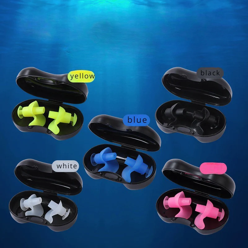 Ear Plugs Swimming Waterproof Silicone Earplugs for Swimming, Showering, Surfing & Bathing Swimming Accessories Pool Ear Plug 2