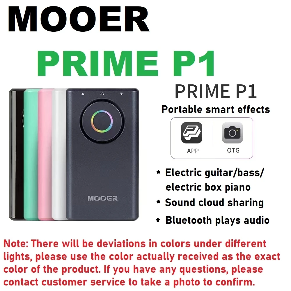 

MOOER PRIME P1 Smart Multic-Effect Pedal Built-in 126 Effects 40 Drum Machines 80s Looper Recording Guitar Parts & Accessories