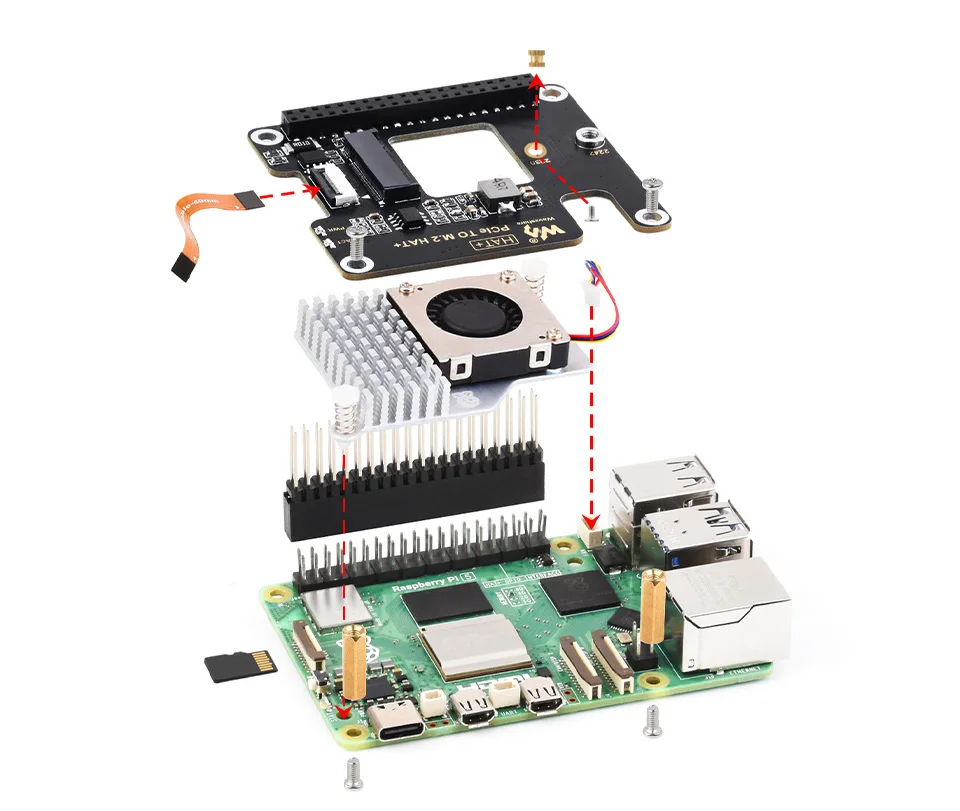   5  PCIe to M.2 , NVMe  M.2 ָ Ʈ ̺,  б , HAT + ǥ 