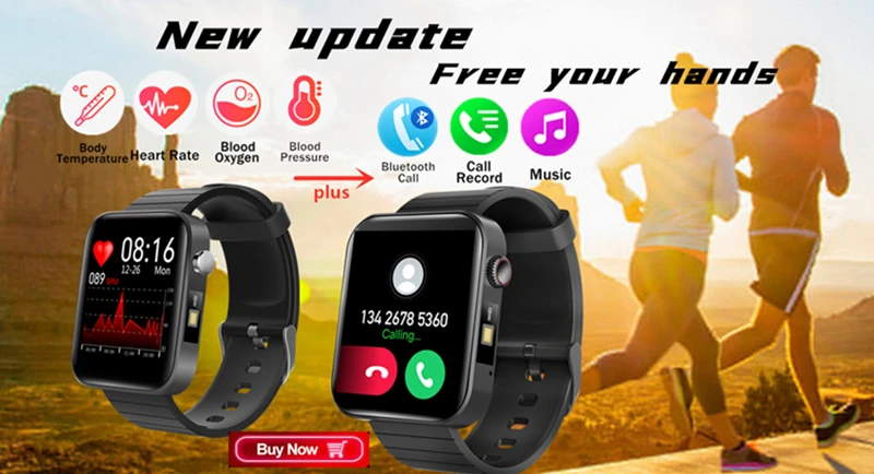 Smartwatches 650nm Laser Treatment Real ECG PPG Blood Pressure Heart Rate Healthy Tracking Work with Xiaomi Android iPhone F800