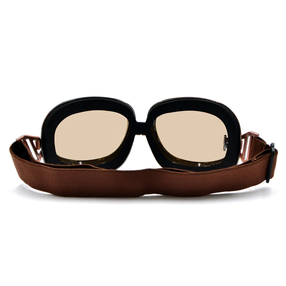 Motorrad Brille Leder Cafe Racer Vintage Steampunk Brille für ATV Dirt Bike Jet Ski Moto Helm Gafas Aviador – Detail 6