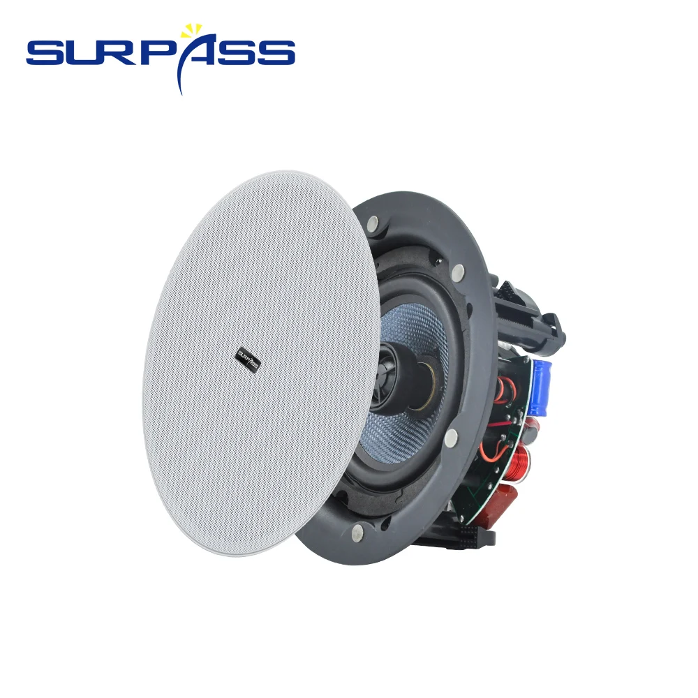 Frameless Recessed Alto-falante Passivo Home Theater Coaxial Teto Speaker Fundo Música Sistema para Sala de Estar 30w 525 - Image 5
