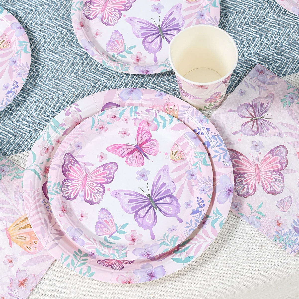 Pink & Purple Butterfly Party Favor Box