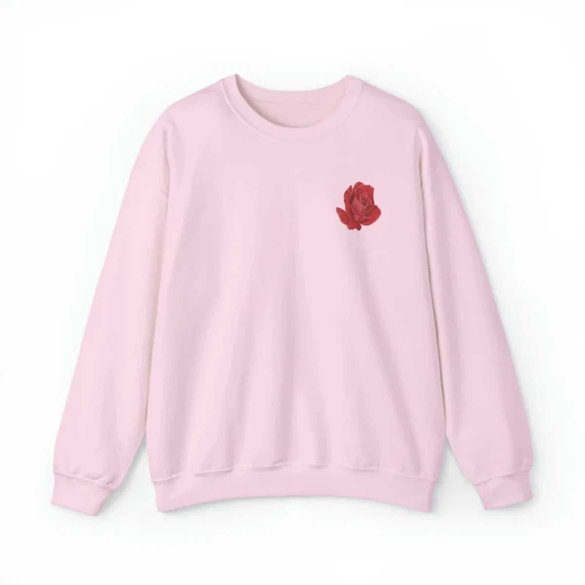 coquette aesthetic sweatshirt cherries vintage sweatshirts coquette top trendy crewneck sweatshirt cottagecore pullover clothing Rose Heart Crewneck Sweatshirt Pink Kawaii Clothes Cute Trendy Coquette Aesthetic Pullover Shirt Winter Clothing Women