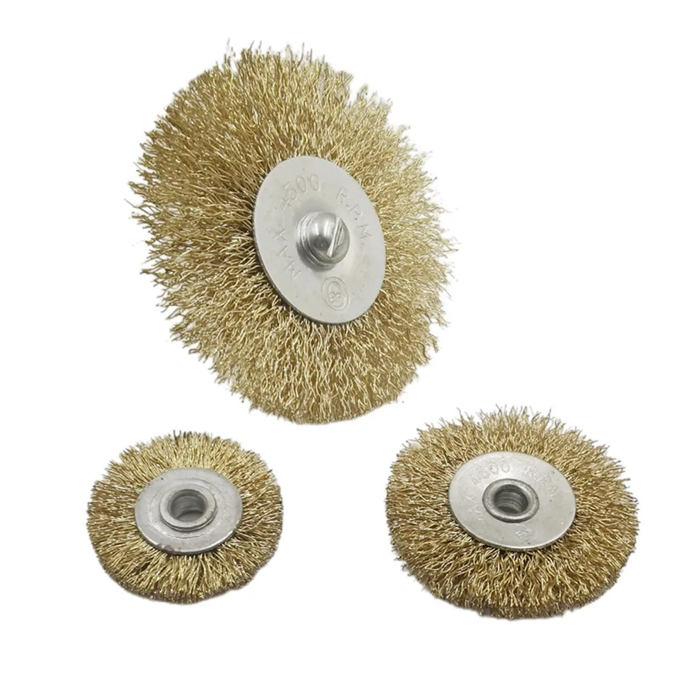 

3 Inch Flat Crimped Stainless Steel Wire Wheel Brush Angle Grinder Accessories Rotary Tool For Deburring Rust Scale