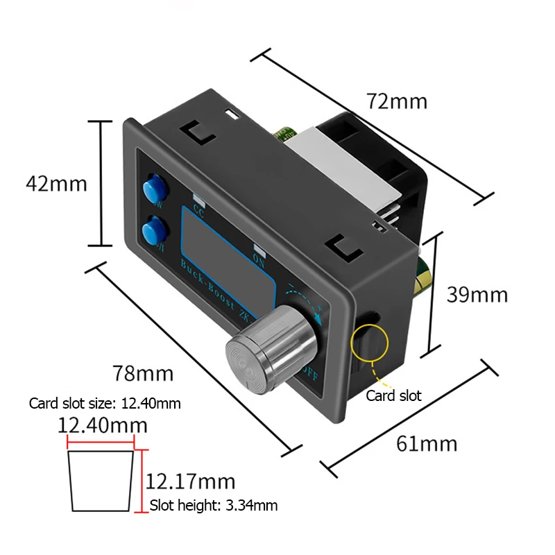 ZK-5KX DC 벅 부스트 컨버터, CC CV 0.6-36V, 5A, 5V, 6V, 12V, 24V, 80W CNC 전원 공급 장치 모듈, 조정 가능한 조정 가능 전원 모듈