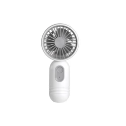 Rechargeable Mini Portable USB Fan with 3 Speed Settings - Ideal for Office, Travel, and Outdoor Adventures (White)