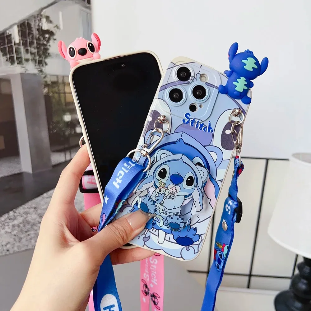 삼성 갤럭시 A03 A03S A04 A04S A17 A07 A16 A06 A26 A56 A04E A05 A05s A15 A25 A35 A55용 젖꼭지 스티치 케이스 (홀더 로프 포함)