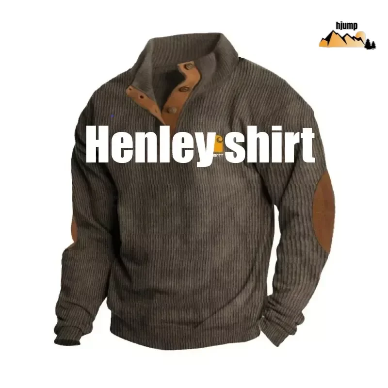 

Men Sweater Shirt Hjumping Sports Clothing Casual Long-sleeved Hiking Corduroy Pullover Tactical Shirts