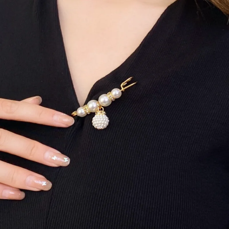 Set 8 Spille Da Balia Decorative Con Perle E Strass – Per Jeans, Scialli E Abiti, Oro