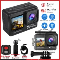 Экшн-камера 5K 4K60FPS 50MP 2.0 Touch EIS Pre-Record Беспроводной микрофон Wi-Fi 170D DVR Веб-камера Водонепроницаемая спортивная камера с 5-кратным зумом 30 м