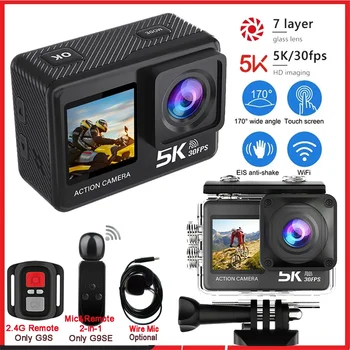 5K/4K60FPS Action Camera, 50MP, 2.0" Touch, EIS, Waterproof 30M 1