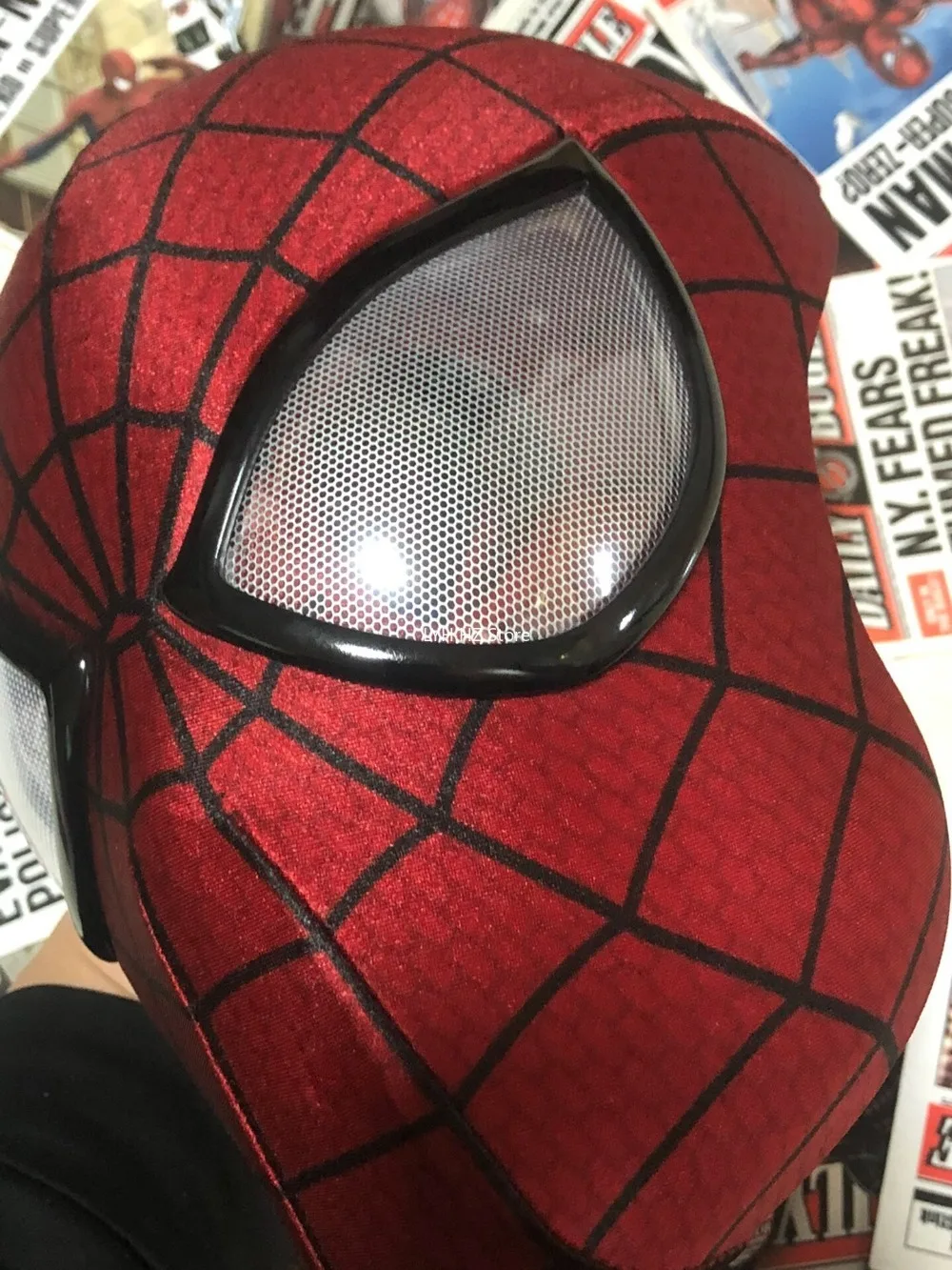 スパイダーマン　マスク　　コスプレ　1/1　 3Dシェルマスク　即日発送！ マーベル 新品 1:1 3D アルティメット スパイダーマン マスク フェイス