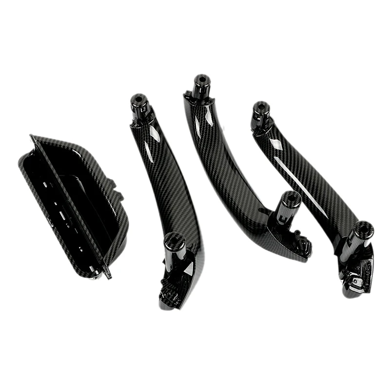 

Car Carbon Fiber ABS Inner Door Panel Handle Cover Interior Door Pull Trim Bowl For-BMW X3 X4 F25 F26 2010-2016