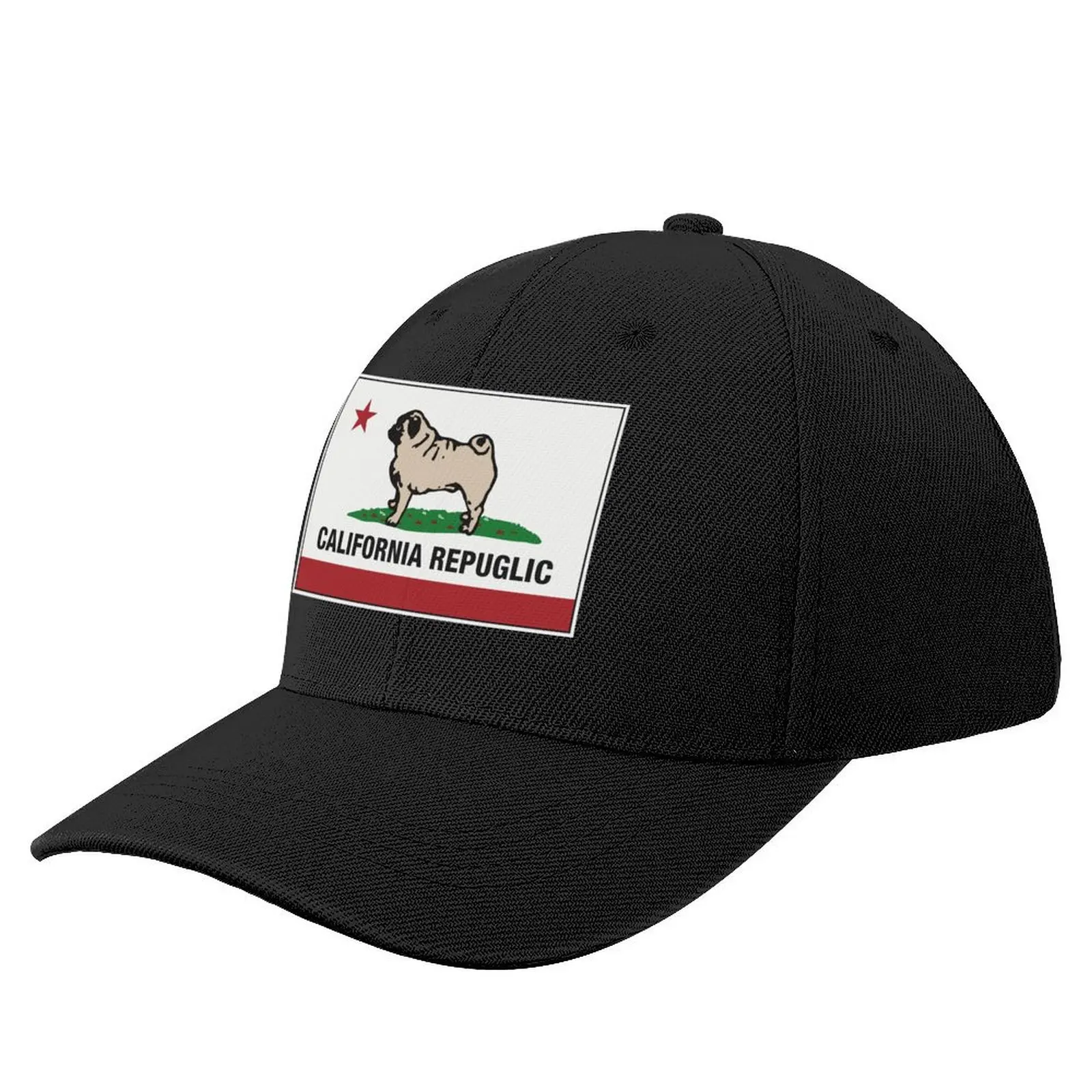 California Repuglic featuring Ube the Pug Baseball Cap Snap Back Hat Beach Bag New In The Hat Hat Baseball Cap Hats Woman Men's