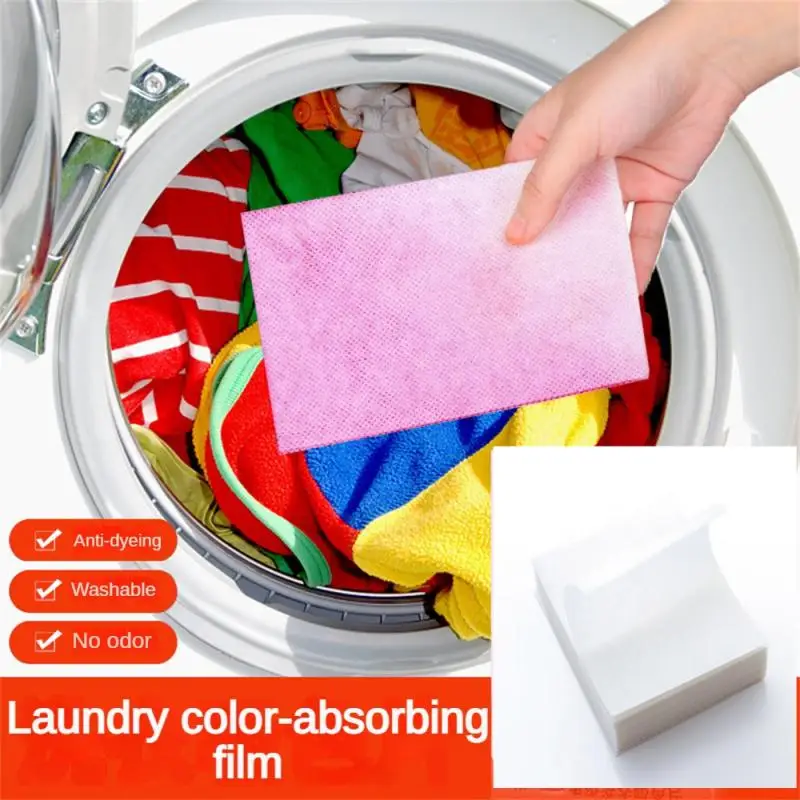 

100pc Colour Catcher Sheet Proof Color Absorption Paper Anti Cloth Dyed Leaves Laundry Color Run Remove Sheet In Washing Machine