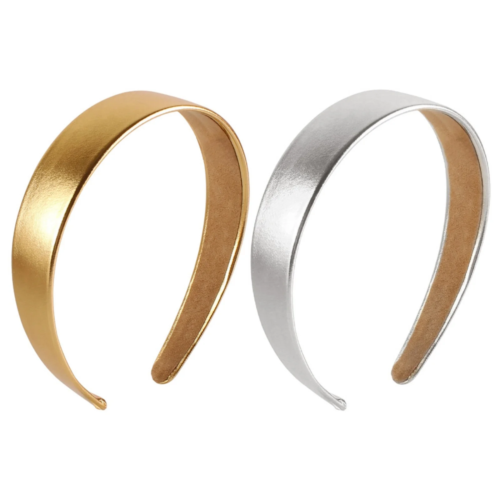 1PC Metallic Headbands Set, Gold and Silver Hair Accessories, Stylish and Simple Head Hoops, Ideal for Daily and Party Looks