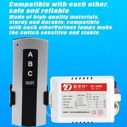 Three-way Wireless Remote Control Switch Lamps 220V Wireless 3 Channel ON/OFF Lamp Remote Control Switch Receiver Transmitter