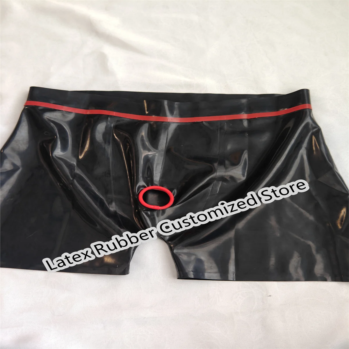Latex Shorts Male Panties with Front Hole Cosplay Costumes for Mean Wear Customize 0.4mm