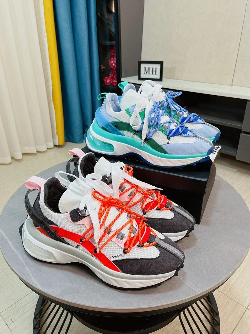 Highstreet Style Men Italy Brand Running Air Shoes Sneakers Traspiranti Dsq2Cross-Tie Scarpe Abbinate Ai Colori Sapato Masculino 45