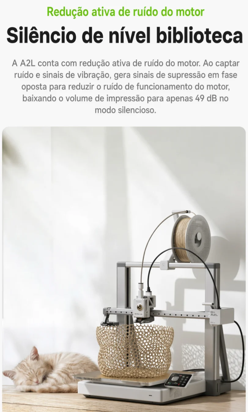 Bambu Lab A2LC with AMS Lite3D Printer 330*320*325 Large Printer Size Stable Printing Quality with Silence Mode 49dB